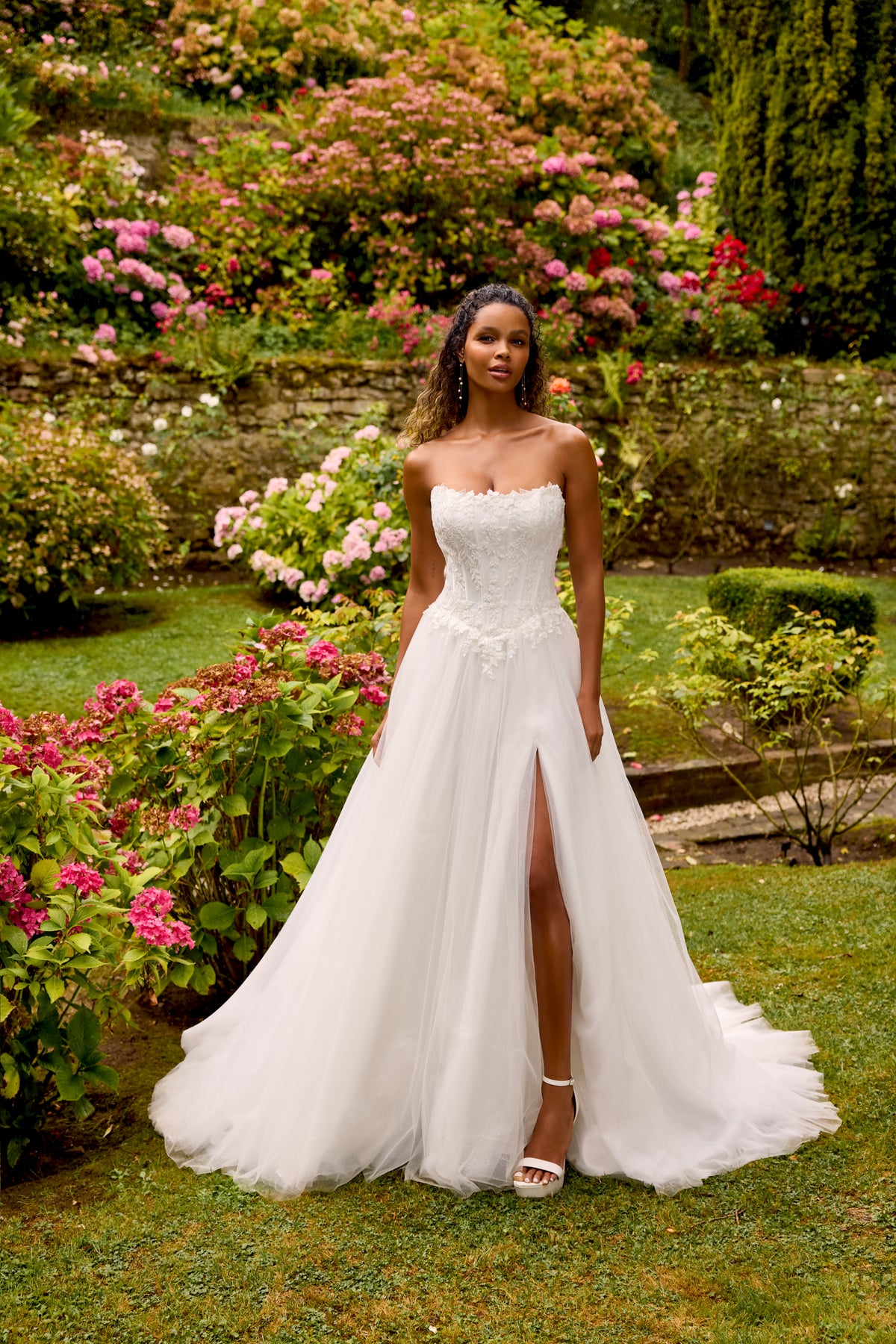 33274 - Modern A-Line Wedding Dress with Subtle Embellishments