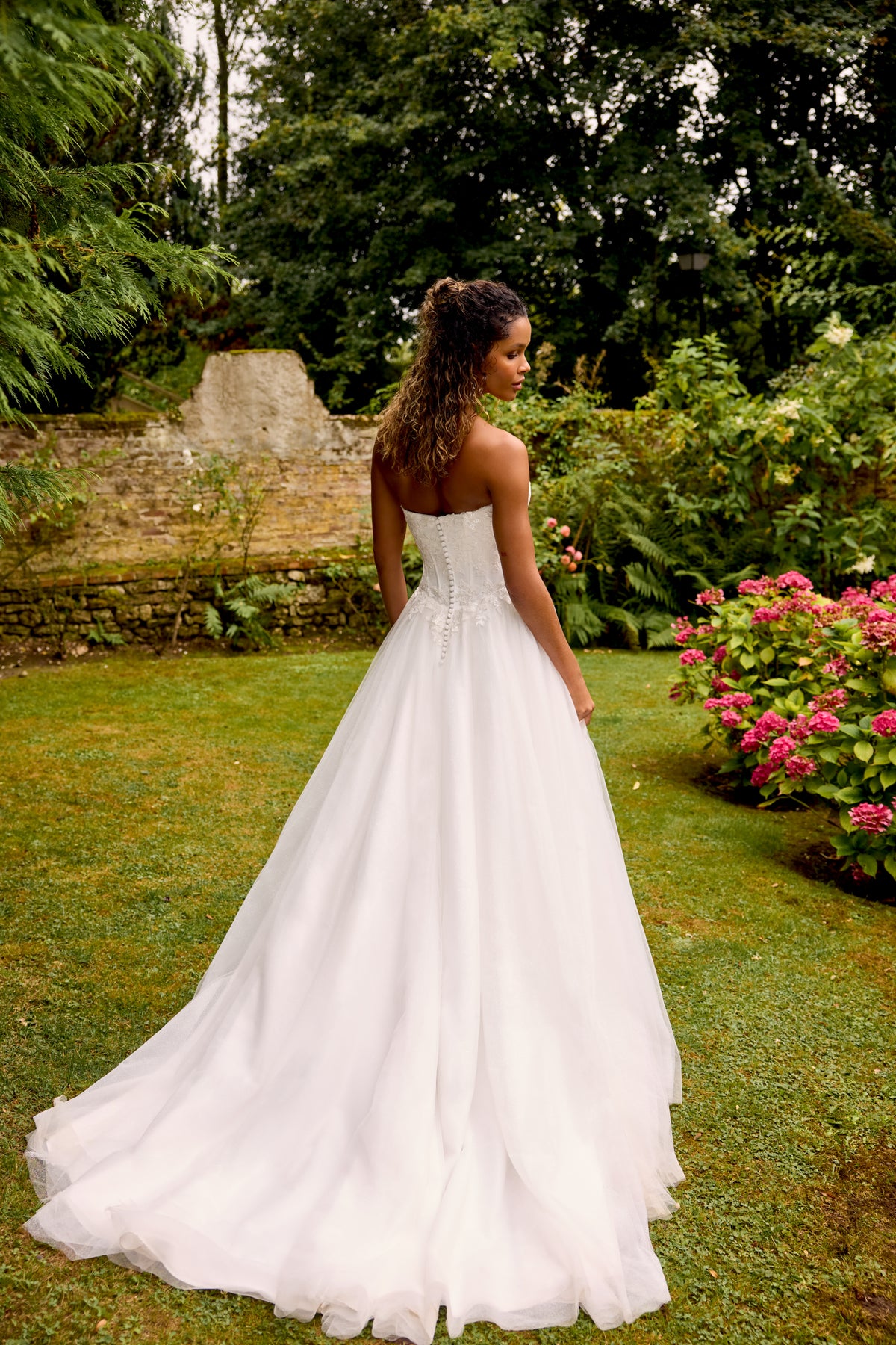 33274 - Modern A-Line Wedding Dress with Subtle Embellishments