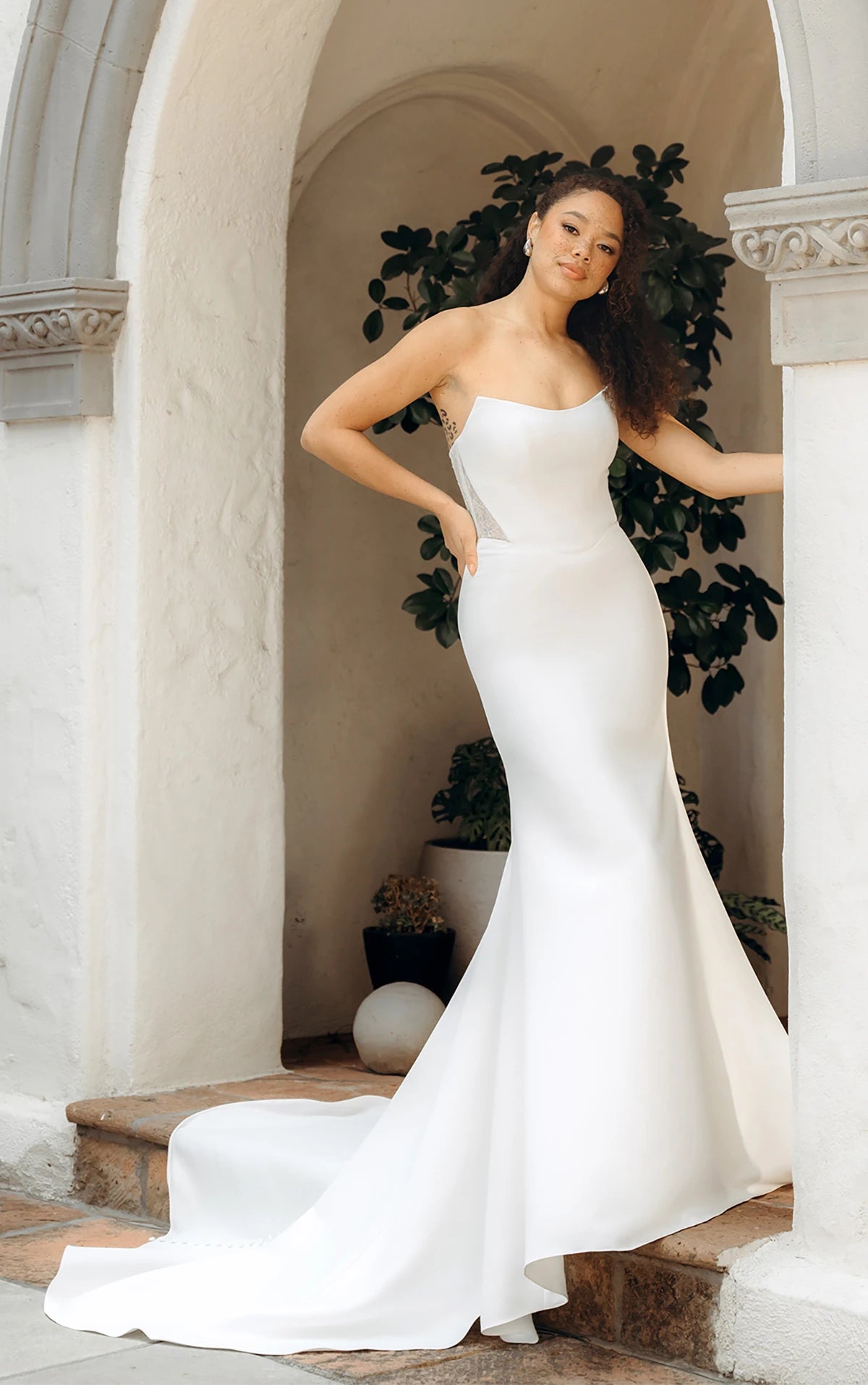 33417 - Romantic Fit and Flare Gown with Structured Silhouette