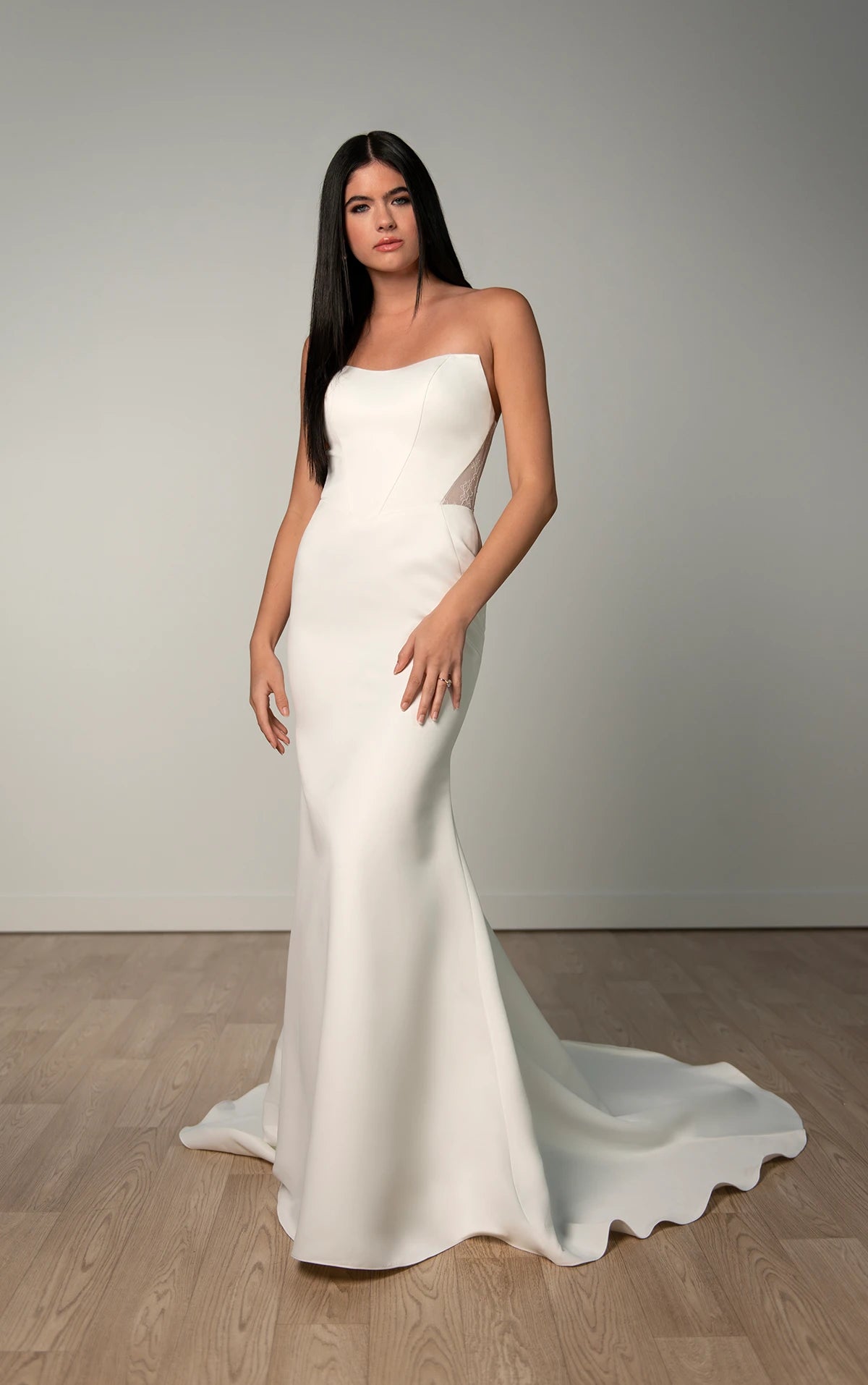 33417 - Romantic Fit and Flare Gown with Structured Silhouette