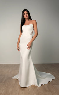 33417 - Romantic Fit and Flare Gown with Structured Silhouette