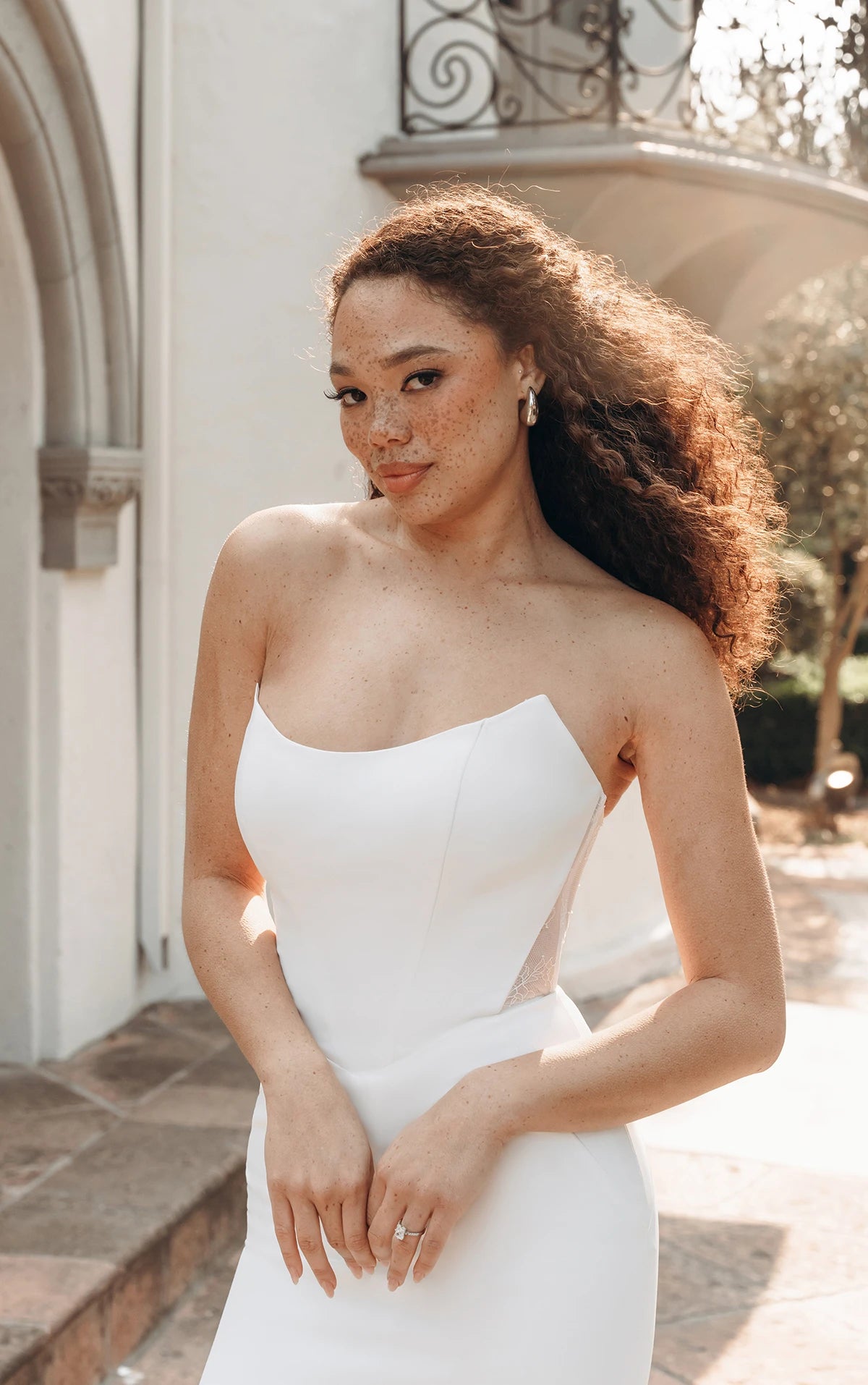 33417 - Romantic Fit and Flare Gown with Structured Silhouette