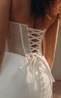 33417 - Romantic Fit and Flare Gown with Structured Silhouette