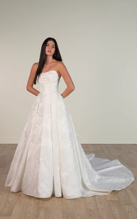 33624 - Elegant A-Line Bridal Gown for Classic Brides