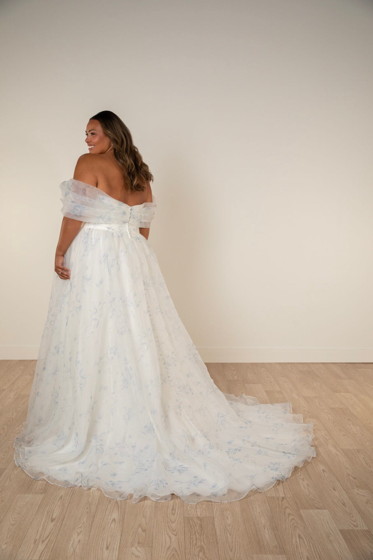 33633 - Romantic A-Line Wedding Gown with Flowy Skirt