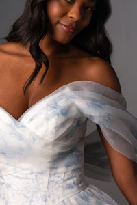 33633 - Romantic A-Line Wedding Gown with Flowy Skirt