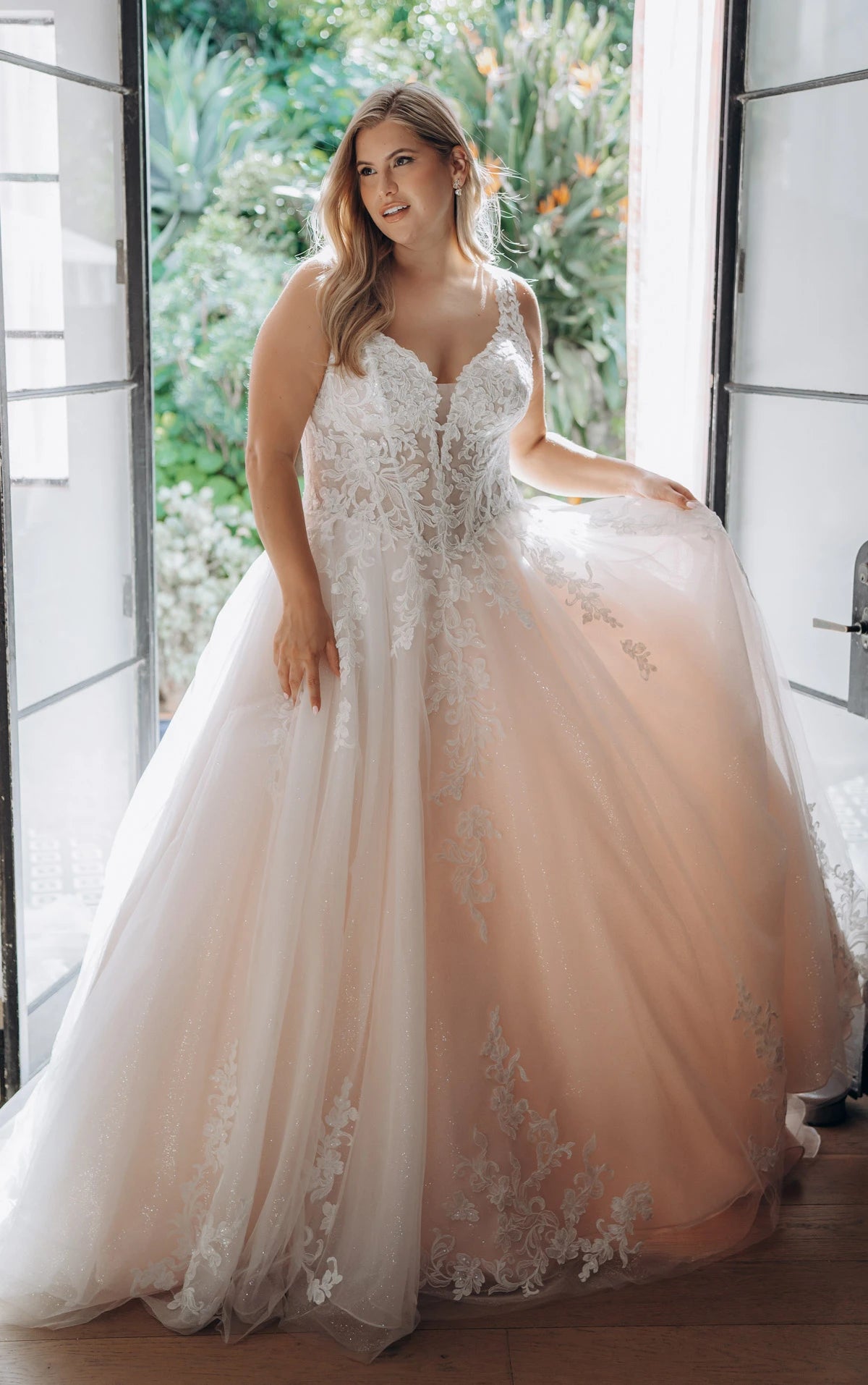 34822-Sparkle Tulle and Lace A-Line Wedding Gown