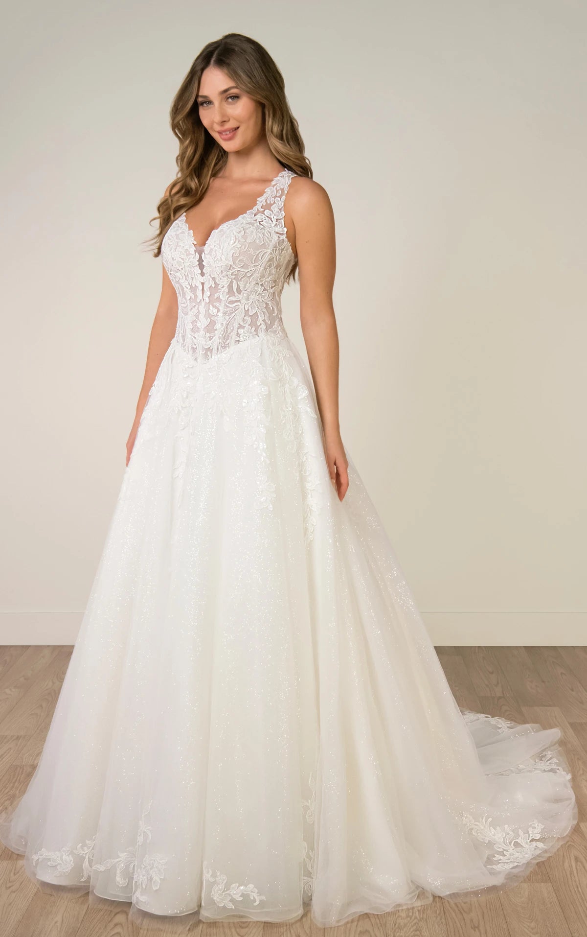 34822-Sparkle Tulle and Lace A-Line Wedding Gown