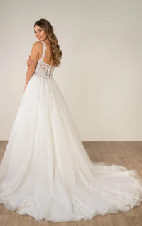34822-Sparkle Tulle and Lace A-Line Wedding Gown