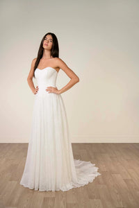 34825-Allover Lace A-Line Wedding Gown