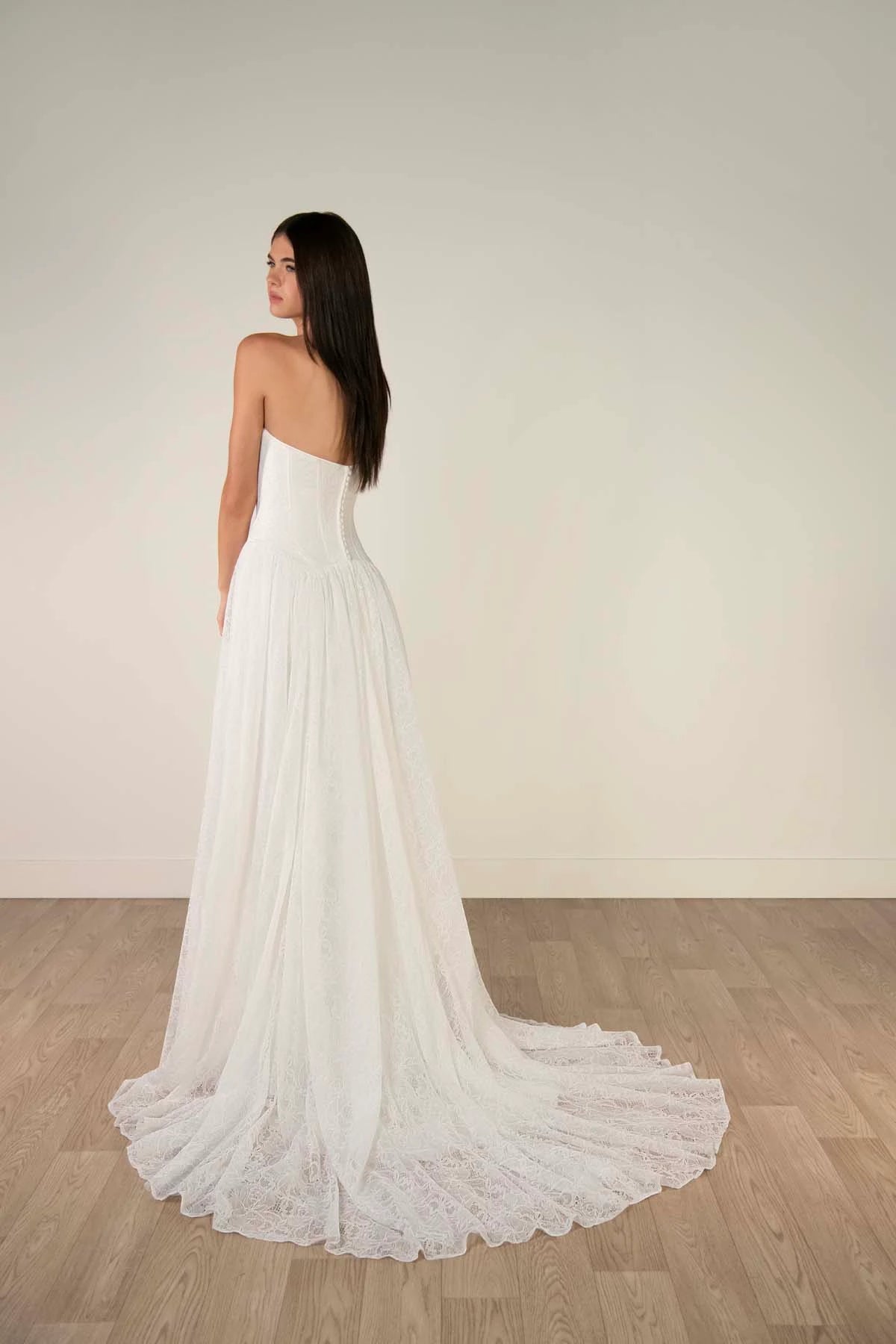 34825-Allover Lace A-Line Wedding Gown