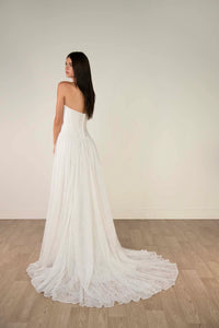 34825-Allover Lace A-Line Wedding Gown