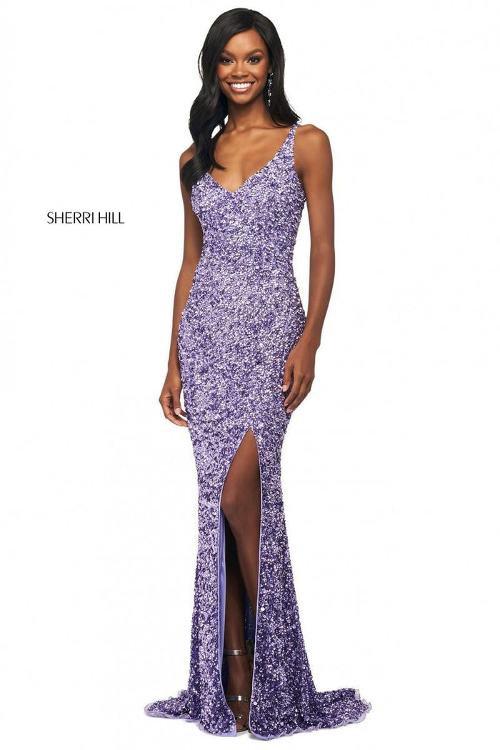 Sherri Hill Dress 53450 - V-Neckline, Long Fitted Silhouette