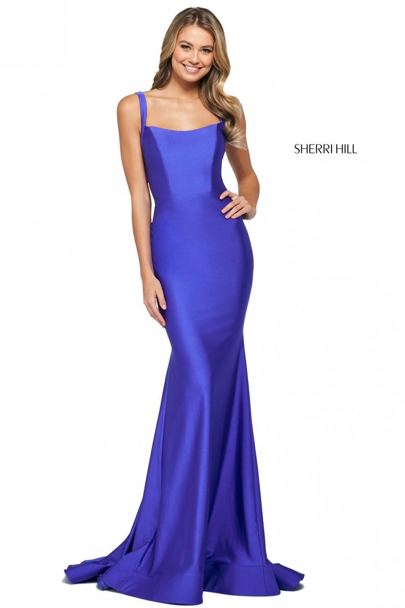 Sherri Hill Dress 53906 - Square Neckline Long Fit and Flare