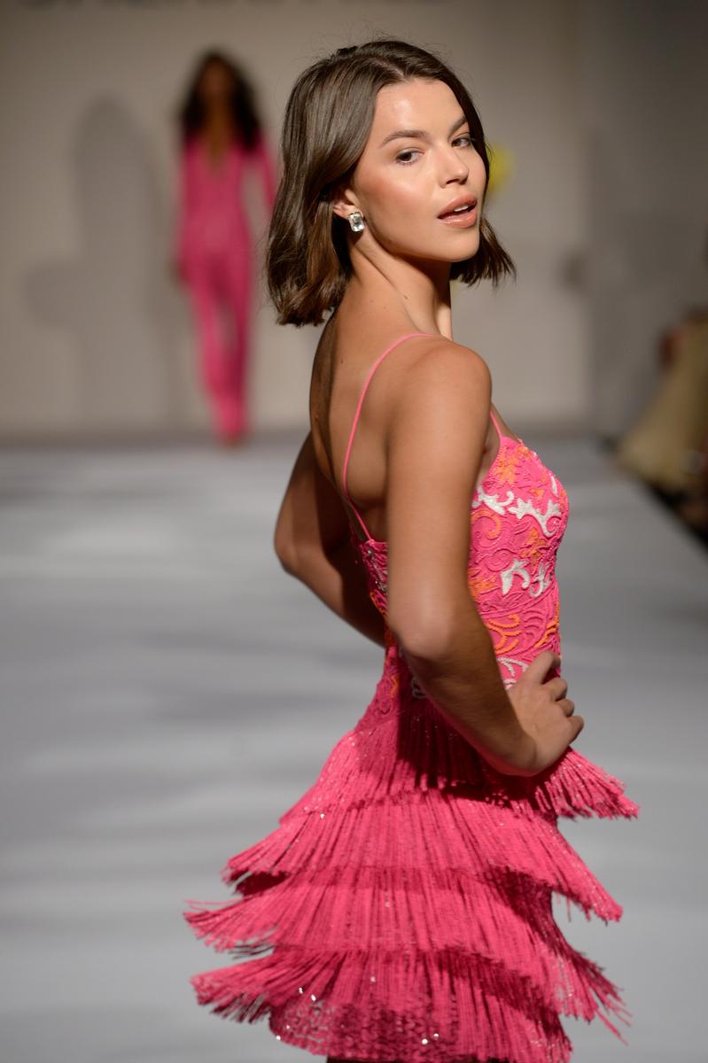 Sherri Hill Dress 53933 - Spaghetti Strap Fringe Mini Dress