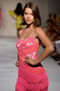 Sherri Hill Dress 53933 - Spaghetti Strap Fringe Mini Dress