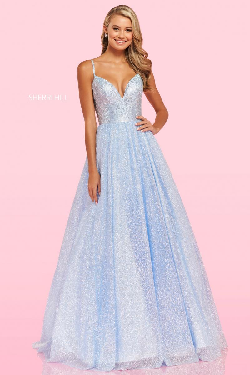 Sherri Hill Dress 54205 - V-Neck Long A-Line Gown