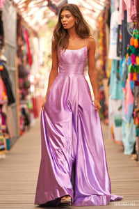 Sherri Hill Dress 55047 - Spaghetti Strap A-Line Gown