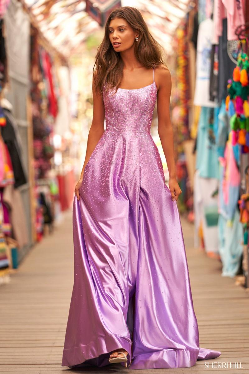 Sherri Hill Dress 55047 - Spaghetti Strap A-Line Gown