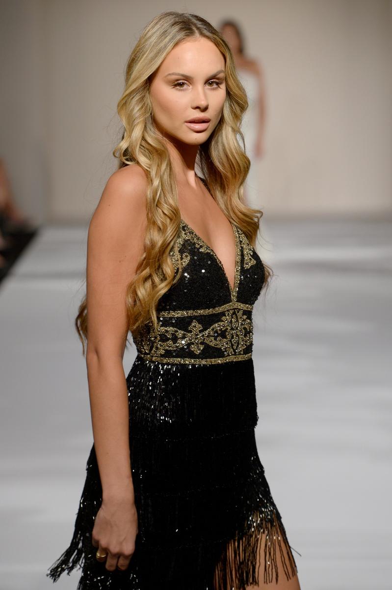 Sherri Hill Dress 55080 - V-Neck Fringe Mini Dress