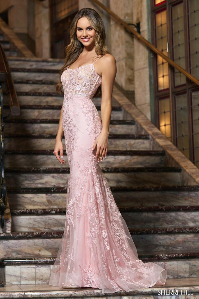 Sherri Hill Dress 55200 - Sweetheart Neckline, Long Fit and Flare Silhouette