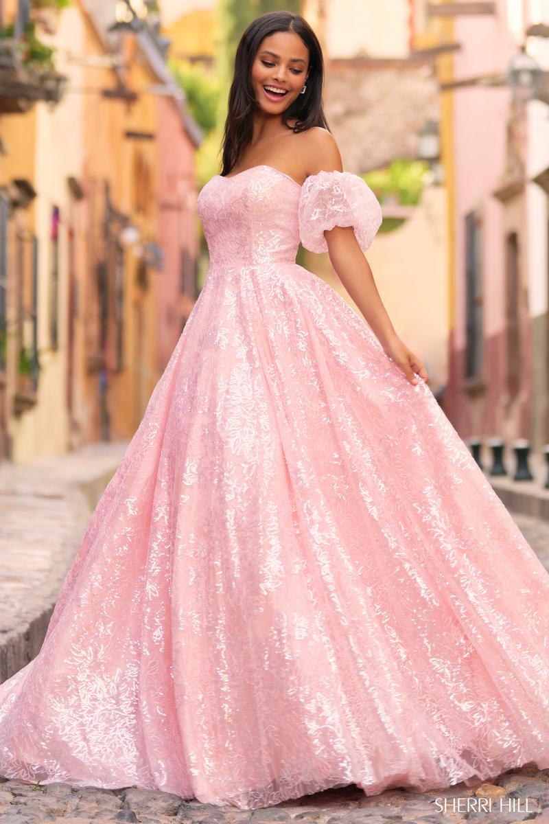 Sherri Hill Dress 55346 - Off-Shoulder Ballgown
