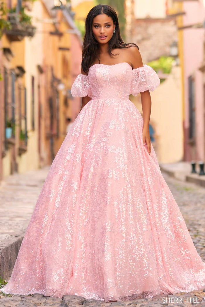 Sherri Hill Dress 55346 - Off-Shoulder Ballgown