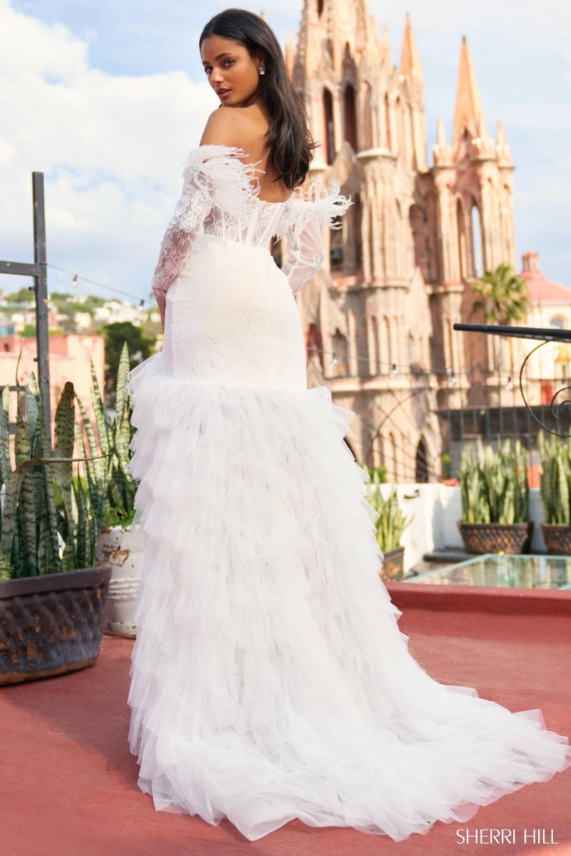 Sherri Hill Dress 55384 - Lace Bodice High-Low Gown