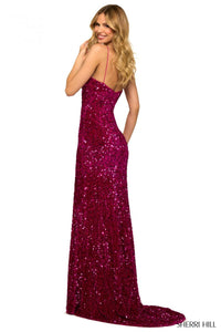 Sherri Hill Dress 55485 - Strapless Sequin Fitted Gown