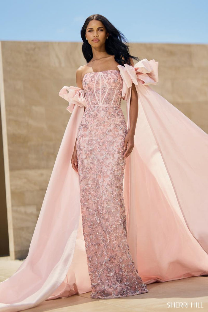 Sherri Hill Dress 55971 - Strapless Long Fitted Gown