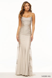 Sherri Hill Dress 56189 - Spaghetti Strap Long Fitted Gown