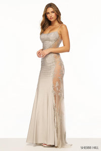 Sherri Hill Dress 56189 - Spaghetti Strap Long Fitted Gown