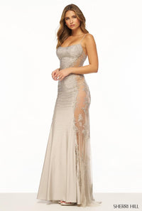 Sherri Hill Dress 56189 - Spaghetti Strap Long Fitted Gown