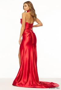 Sherri Hill Dress 56214 - Strapless Floral Appliqué Fitted Gown