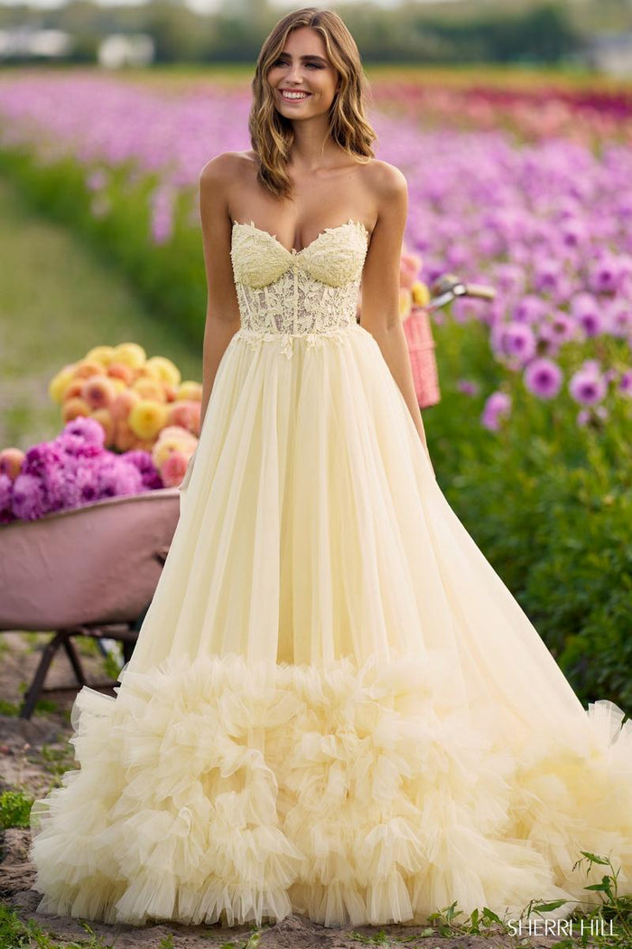 Sherri Hill Dress 56270 Strapless Sweetheart Ballgown