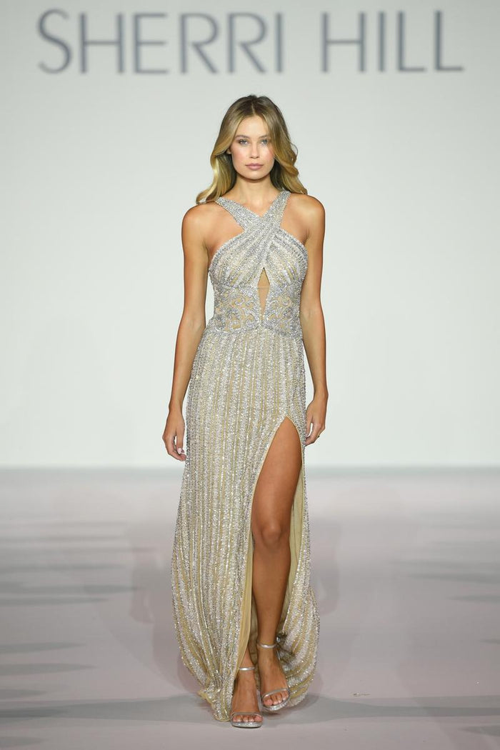Sherri Hill Dress 56386 - Halter Neckline, Long Fitted Silhouette