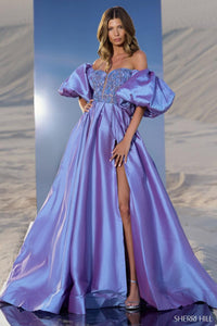 Sherri Hill Dress 56843 Off-Shoulder Ballgown with Slit