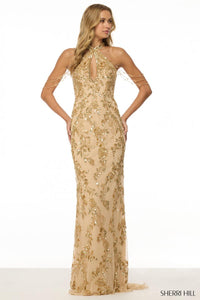 Sherri Hill Dress 57021 - Halter Neckline, Long Fitted Silhouette