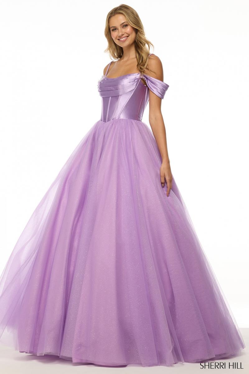 Sherri Hill Dress 57034 - Off-Shoulder Ballgown