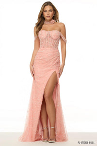 Sherri Hill Dress 57049 - Off-Shoulder Long Fitted Gown
