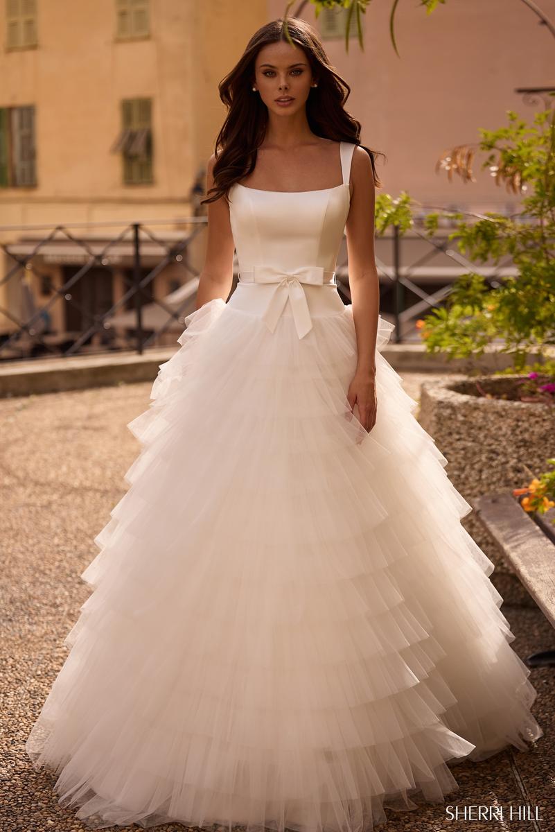 Sherri Hill Dress 57117 - Square Neckline Ballgown