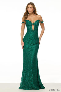 Sherri Hill Dress 57178 - Off-Shoulder Long Fitted Gown