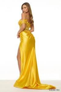 Sherri Hill Dress 57201 - Off-Shoulder Long Fitted Gown