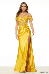 Sherri Hill Dress 57201 - Off-Shoulder Long Fitted Gown
