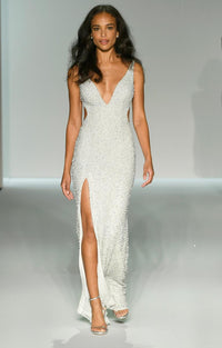 Sherri Hill Dress 57233 - Deep V-Neck, Long Fitted Silhouette