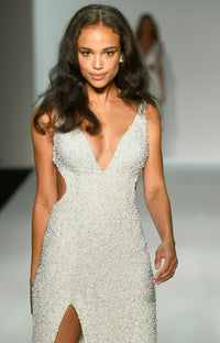 Sherri Hill Dress 57233 - Deep V-Neck, Long Fitted Silhouette