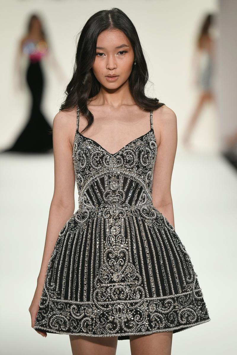 sherri hill silver cocktail dress Sherri Hill Dress 56756