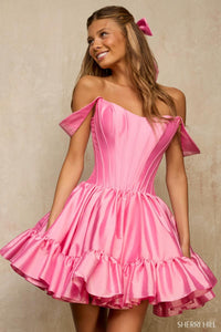 Sherri Hill Dress 57290 - Off-Shoulder Short A-Line