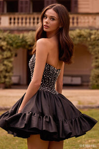 Sherri Hill Dress 57291 - Strapless Short A-Line with Pearl Embellishments