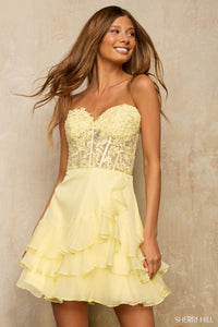 Sherri Hill Dress 57310 Strapless Sweetheart Short A-Line